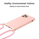 Backcover hoes Roze met koord voor de iPhone 13 Mini