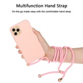 Backcover hoes Roze met koord voor de iPhone 13 Mini