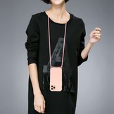 Backcover hoes Roze met koord voor de iPhone 13 Mini