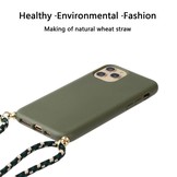 Backcover hoes Army Groen met koord voor de iPhone 13