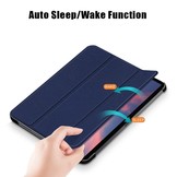 iPad Pro 11 inch 2018, 2020 en 2021 sleepcover hoes 3-vouw Blauw