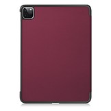 iPad Pro 11 inch 2018, 2020 en 2021 sleepcover hoes 3-vouw Bordeaux Rood