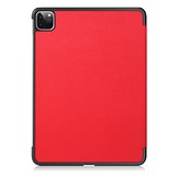 iPad Pro 11 inch 2018, 2020 en 2021 sleepcover hoes 3-vouw Rood