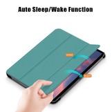 iPad Pro 11 inch 2018, 2020 en 2021 sleepcover hoes 3-vouw Groen