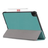 iPad Pro 11 inch 2018, 2020 en 2021 sleepcover hoes 3-vouw Groen
