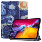 iPad Pro 11 inch 2018, 2020 en 2021 sleepcover hoes 3-vouw Van Gogh De Sterrennacht