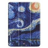 iPad Pro 11 inch 2018, 2020 en 2021 sleepcover hoes 3-vouw Van Gogh De Sterrennacht