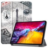 iPad Pro 11 inch 2018, 2020 en 2021 sleepcover hoes 3-vouw Eiffeltoren