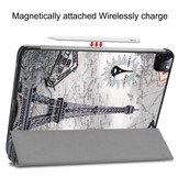 iPad Pro 11 inch 2018, 2020 en 2021 sleepcover hoes 3-vouw Eiffeltoren