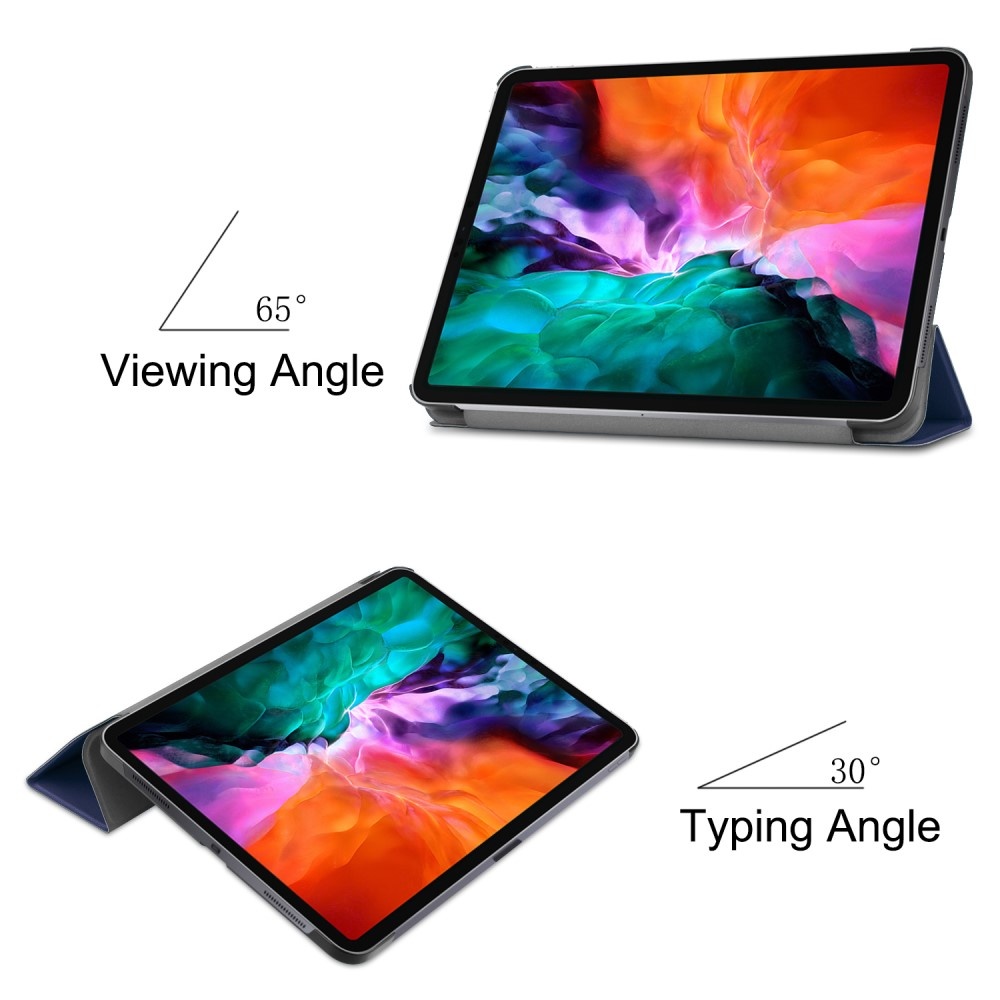 iPad Pro 12.9 inch 2021 sleepcover hoes 3-vouw Blauw