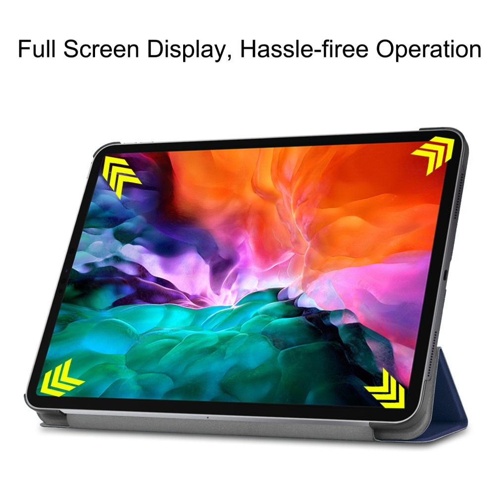 iPad Pro 12.9 inch 2021 sleepcover hoes 3-vouw Blauw