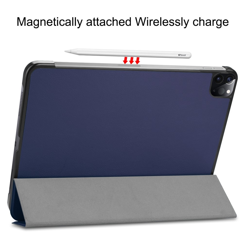 iPad Pro 12.9 inch 2021 sleepcover hoes 3-vouw Blauw