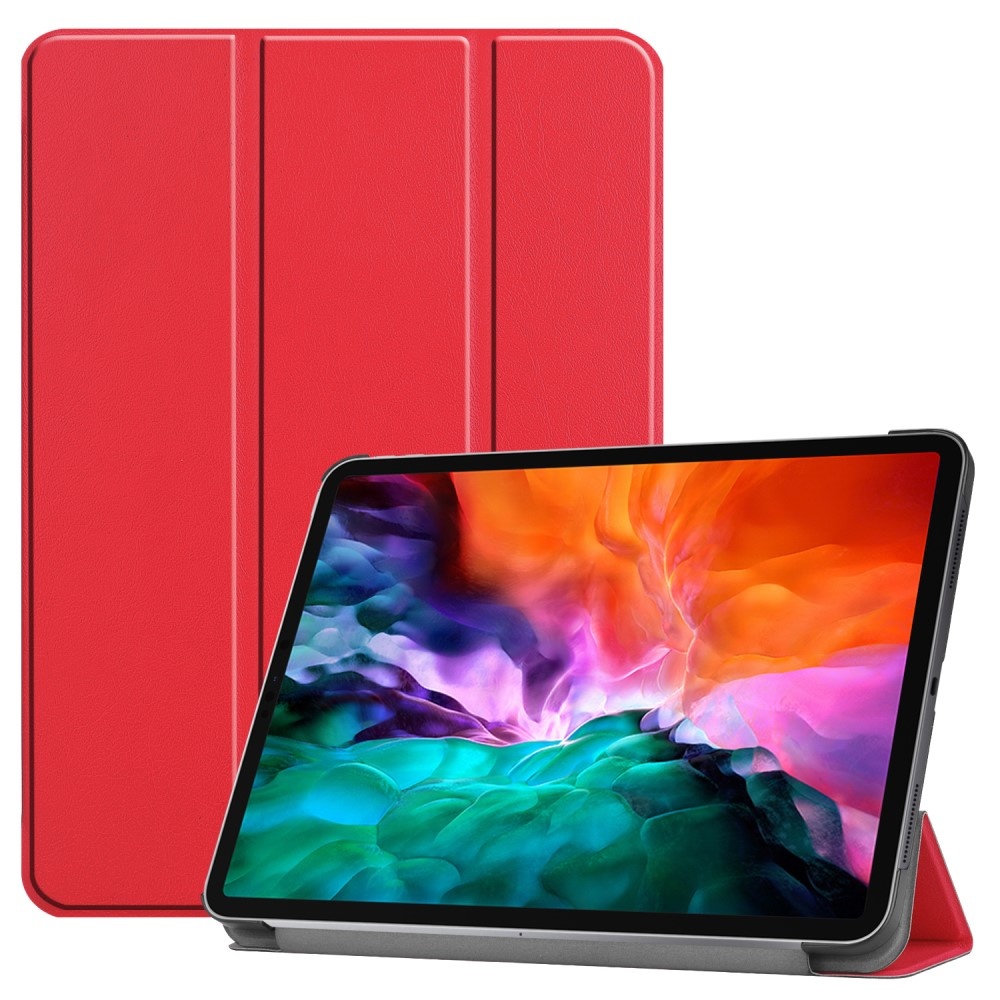 iPad Pro 12.9 inch 2021 sleepcover hoes 3-vouw Rood