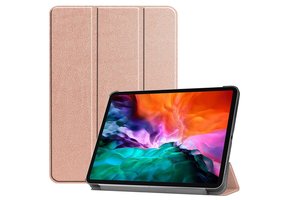 3-Vouw sleepcover hoes - iPad Pro 12.9 inch (2021) - Rose Goud
