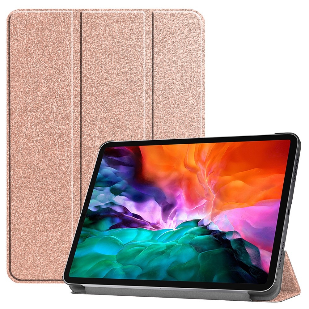 iPad Pro 12.9 inch 2021 sleepcover hoes 3-vouw Rose Goud