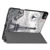 iPad Pro 12.9 inch 2021 sleepcover hoes 3-vouw Eiffeltoren