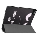 iPad Pro 12.9 inch 2021 sleepcover hoes 3-vouw Don't Touch