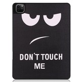 iPad Pro 12.9 inch 2021 sleepcover hoes 3-vouw Don't Touch