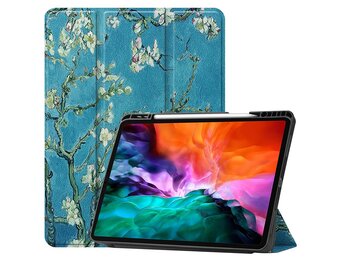3-Vouw sleepcover hoes - iPad Pro 12.9 inch (2021) - Van Gogh Amandelbloesem