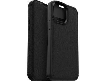 Otterbox - Strada Case wallet hoes - iPhone 13 Pro Max - Zwart + Lunso Tempered Glass
