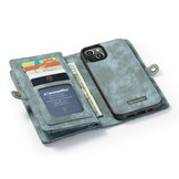 iPhone 13 Vintage 2 in 1 portemonnee hoes Blauw