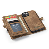iPhone 13 Vintage 2 in 1 portemonnee hoes Bruin