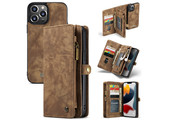 Caseme - vintage 2 in 1 portemonnee hoes - iPhone 13 Pro - Bruin