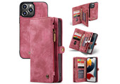 Caseme - vintage 2 in 1 portemonnee hoes - iPhone 13 Pro - Rood