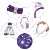 iPhone 13 Pro Backcover hoes Glitter Paars met koord