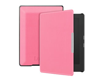 Lunso - Kobo Aura H20 Edition 1 hoes (6.8 inch) - sleep cover - Lichtroze