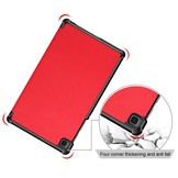 Samsung Galaxy Tab A7 Lite - 3 Vouw sleepcover hoes - Rood