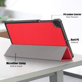 Samsung Galaxy Tab A7 Lite - 3 Vouw sleepcover hoes - Rood
