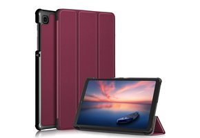3-Vouw sleepcover hoes - Samsung Galaxy Tab A7 Lite - Bordeaux Rood