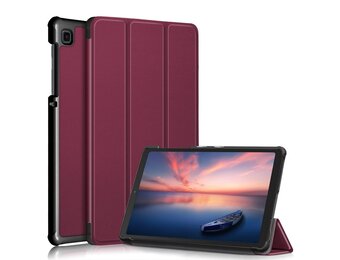 3-Vouw sleepcover hoes - Samsung Galaxy Tab A7 Lite - Bordeaux Rood