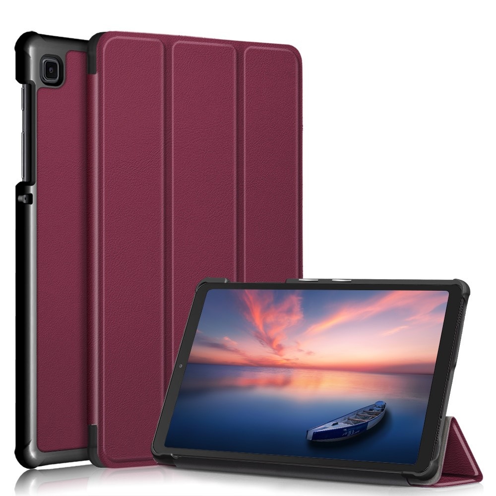 Samsung Galaxy Tab A7 Lite - 3 Vouw sleepcover hoes - Bordeaux Rood