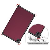 Samsung Galaxy Tab A7 Lite - 3 Vouw sleepcover hoes - Bordeaux Rood