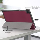 Samsung Galaxy Tab A7 Lite - 3 Vouw sleepcover hoes - Bordeaux Rood