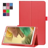 Samsung Galaxy Tab A7 Lite - Stand flip sleepcover hoes -  Rood