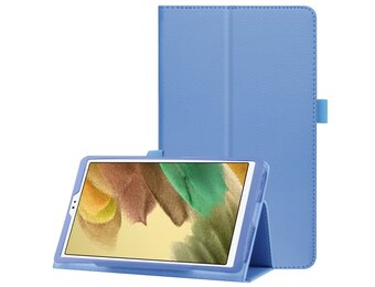 Lunso - Stand flip sleepcover hoes - Samsung Galaxy Tab A7 Lite - Lichtblauw