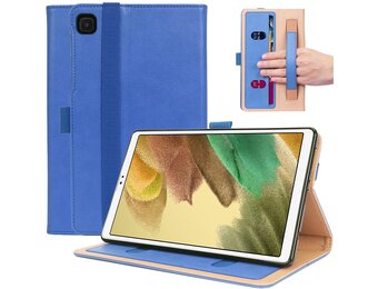 Luxe stand flip sleepcover hoes - Samsung Galaxy Tab A7 Lite - Blauw