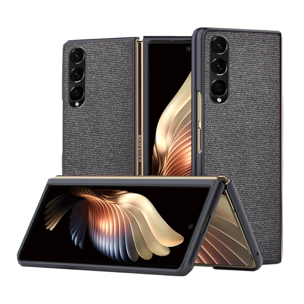 Samsung Galaxy Z Fold3 Canvas cover hoes Zwart