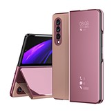 Samsung Galaxy Z Fold3 Window view cover hoes Rose Goud