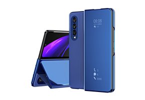 Lunso - Window view cover hoes - Samsung Galaxy Z Fold3 - Blauw