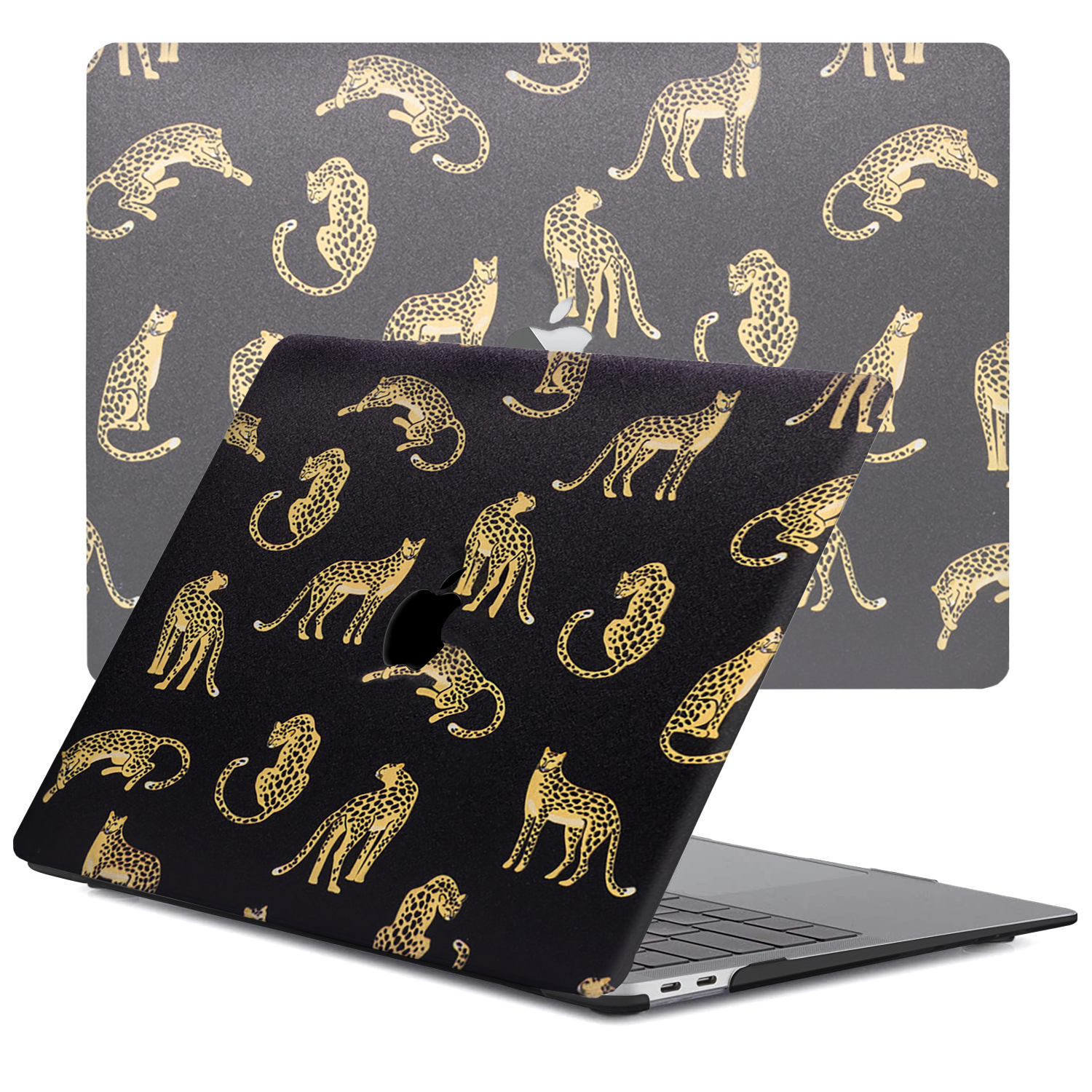 MacBook Pro 15 inch (2016-2020) cover beschermhoes Leopard Black