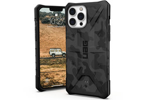UAG - Pathfinder backcover hoes - iPhone 13 Pro Max - Camouflage Grijs + Lunso Tempered Glass