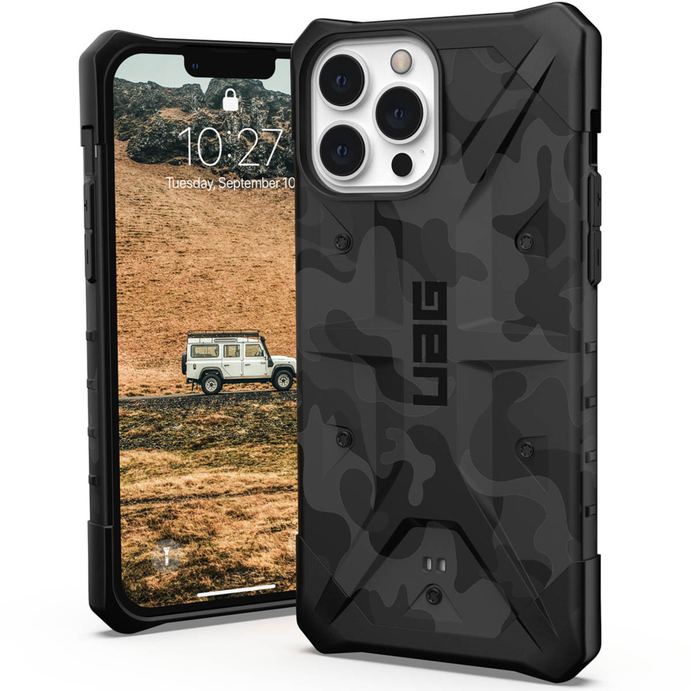 iPhone 13 Pro Max Pathfinder backcover hoes Camouflage Grijs