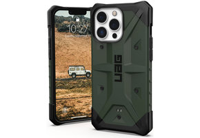 UAG - Pathfinder backcover hoes - iPhone 13 Pro - Groen + Lunso Tempered Glass