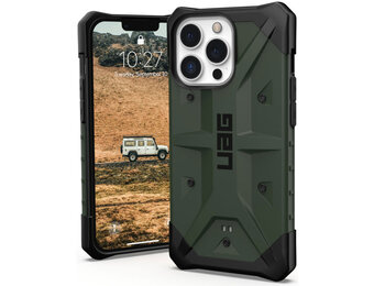 UAG - Pathfinder backcover hoes - iPhone 13 Pro - Groen + Lunso Tempered Glass