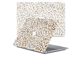 Lunso MacBook Air 13 inch (2010-2017) cover hoes - case - Leopard Rose Gold