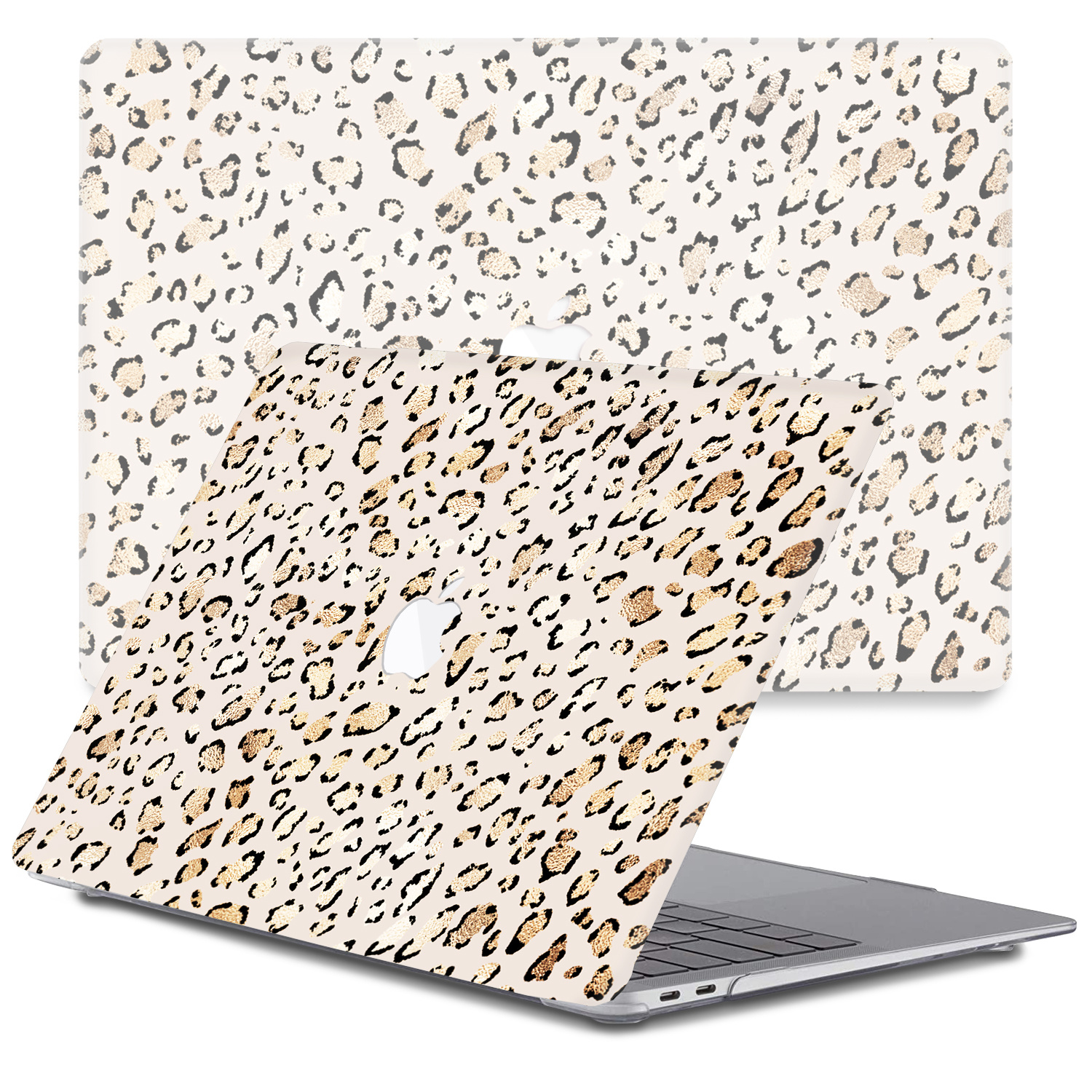 MacBook Air 13 inch (2010-2017) cover beschermhoes Leopard Rose Gold